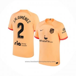 Atletico Madrid Player J.m.gimenez Third Shirt 2022-2023