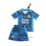 Feyenoord Goalkeeper Shirt Kids 2021-2022 Blue