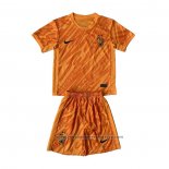 France Goalkeeper Shirt Kids 2024 Orange