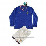 France Home Shirt Long Sleeve Kids 2024