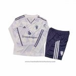 Manchester United Away Shirt Long Sleeve Kids 2025-2026