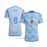 Spain Player Koke Away Shirt 2022