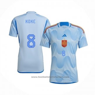 Spain Player Koke Away Shirt 2022