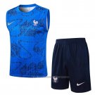 Tracksuit France Without Sleeves 2025-2026 Blue