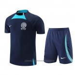Tracksuit Inter Milan Short Sleeve 2022-2023 Blue - Shorts