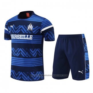 Tracksuit Olympique Marseille Short Sleeve 2022-2023 Blue - Shorts