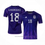 Argentina Player G.rodriguez Away Shirt 2022