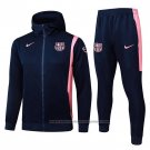 Hooded Tracksuit Barcelona Kids 2025-2026 Black Pink