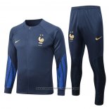 Jacket Tracksuit France Kids 2022-2023 Blue Oscuro