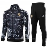 Jacket Tracksuit Real Madrid Dragon 2024-2025 Black