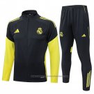 Jacket Tracksuit Real Madrid Kids 2025-2026 Grey Yellow