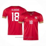 Serbia Player Vlahovic Home Shirt 2022