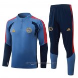 Sweatshirt Tracksuit Bayern Munich Kids 2026-2027 Blue Grey