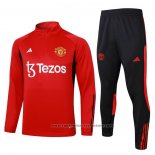 Sweatshirt Tracksuit Manchester United Kids 2023-2024 Red