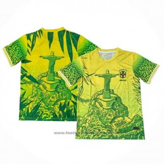 Thailand Brazil Jesus Shirt 2025-2026 Yellow Green