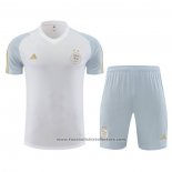 Tracksuit Algeria Short Sleeve 2023-2024 White - Shorts