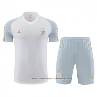 Tracksuit Algeria Short Sleeve 2023-2024 White - Shorts