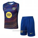 Tracksuit Barcelona Without Sleeves 2025-2026 Blue Yellow