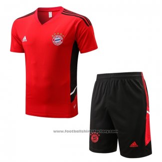 Tracksuit Bayern Munich Short Sleeve 2022-2023 Red - Shorts