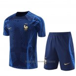 Tracksuit France Short Sleeve 2022-2023 Blue Oscuro - Shorts