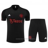 Tracksuit Manchester United Short Sleeve 2023-2024 Black - Shorts