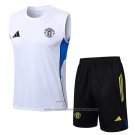 Tracksuit Manchester United Without Sleeves 2025-2026 White