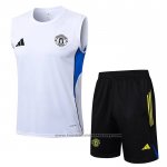 Tracksuit Manchester United Without Sleeves 2025-2026 White