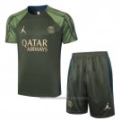 Tracksuit Paris Saint-Germain Jordan Short Sleeve 2024-2025 Green - Shorts