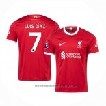 Liverpool Player Luis Diaz Home Shirt 2023-2024