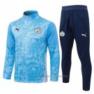 Sweatshirt Tracksuit Manchester City Kids 2025-2026 Blue