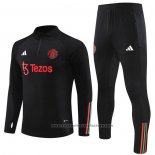 Sweatshirt Tracksuit Manchester United Kids 2023-2024 Black