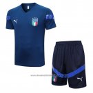 Tracksuit Italy Short Sleeve 2022-2023 Blue - Shorts