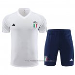 Tracksuit Italy Short Sleeve 2023-2024 White - Shorts