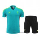 Tracksuit Juventus Short Sleeve 2022-2023 Blue and Green - Shorts