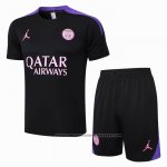 Tracksuit Paris Saint-Germain Jordan Short Sleeve 2024-2025 Black - Shorts