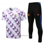 Tracksuit Real Madrid Short Sleeve 2022-2023 White and Purpura