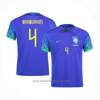 Brazil Player Marquinhos Away Shirt 2022