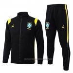 Jacket Tracksuit Brazil 2026-2027 Black Yellow
