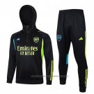 Sweatshirt Tracksuit Arsenal Kids 2023-2024 Black and Green