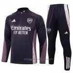 Sweatshirt Tracksuit Arsenal Kids 2024-2025 Grey Oscuro