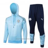 Sweatshirt Tracksuit Manchester City 2023-2024 Light Blue