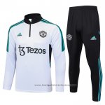 Sweatshirt Tracksuit Manchester United Kids 2023-2024 White
