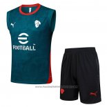 Tracksuit AC Milan Without Sleeves 2025-2026 Green