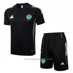 Tracksuit Al-ahli Saudi Short Sleeve 2025-2026 Black - Shorts