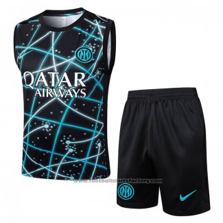 Tracksuit Inter Milan Without Sleeves 2025-2026 Black Blue