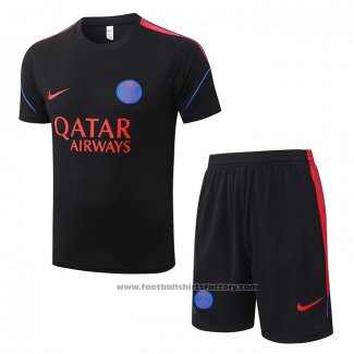 Tracksuit Paris Saint-Germain Short Sleeve 2026-2027 Black - Shorts