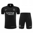 Tracksuit Paris Saint-Germain Short Sleeve 2023-2024 Black - Shorts