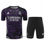 Tracksuit Real Madrid Dragon Short Sleeve 2024-2025 Purpura - Shorts