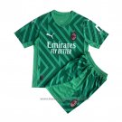 Ac Milan Goalkeeper Shirt Kids 2023-2024 Green