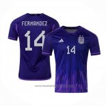 Argentina Player Fernandez Away Shirt 2022